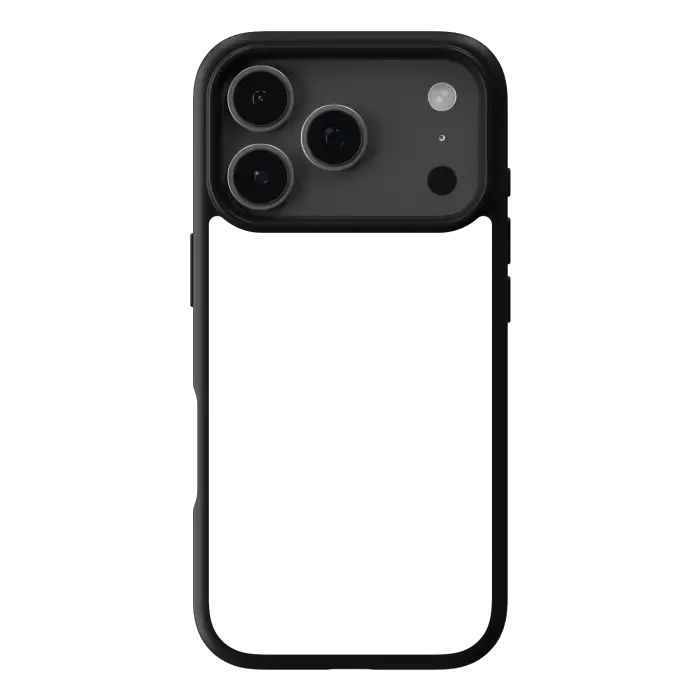 iPhone 17 Pro Max case printed with black and gold marble artwork